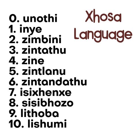 Xhosa language .